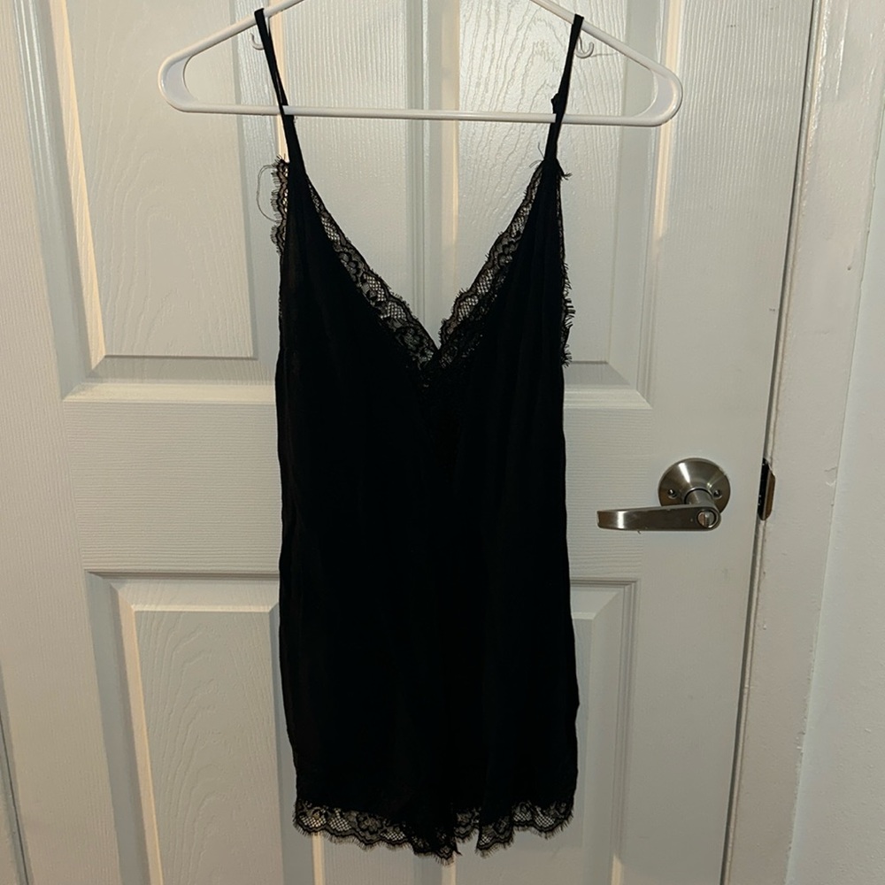 Express Black Lace Romper